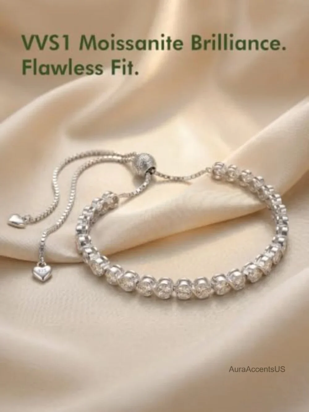11.11ct Moissanite Tennis Bracelet 925 Sterling Silver Plated White Gold